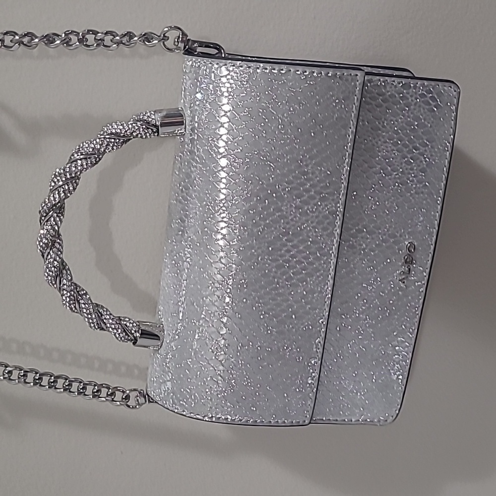 Aldo Silver Glam Shoulder Bag